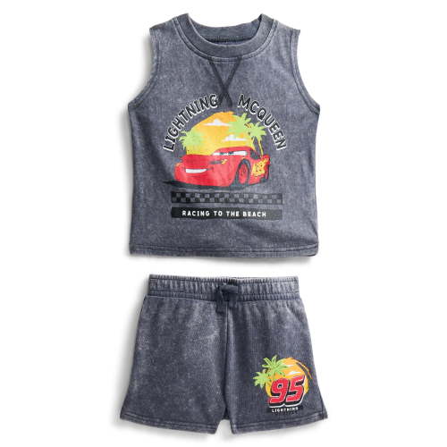 Pixar Cars Baby Boys Lightning McQueen Sleeveless Graphic Tank Top and Shorts Set, 2-Piece, Sizes 0/3M-24M
