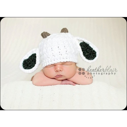 Baby Goat hat, Billie Goat, Crochet baby hat, photo props, baby shower gift, farm baby hat, crochet baby hat, newborn baby goat,