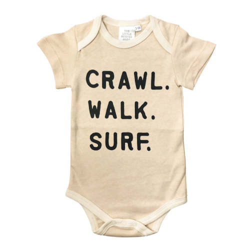 Crawl Walk Surf Cream Onesie