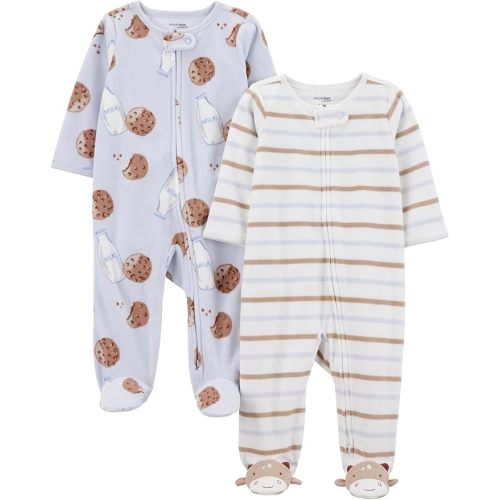Simple Joys by Carter's baby-boys 2-pack Fleece Footed Sleep and PlayBaby and Toddler Sleepers