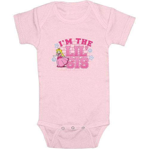 Fifth Sun Infant's Nintendo I'm the Lil' Sis Peach Bodysuit