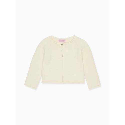 Ivory Denia Cotton Baby Cardigan