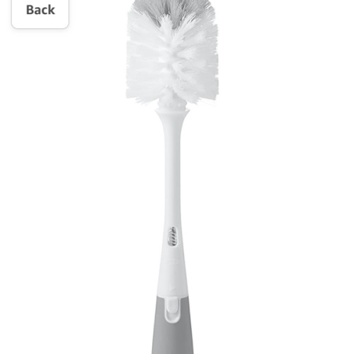 OXO Tot Bottle Brush with Nipple Cleaner and Stand, Gray
