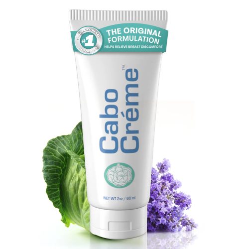 Amazon.com: CaboCréme Cabbage Breast Cream for Tenderness & Engorgement Relief, Breastfeeding Weaning Support - Dry Up Breast Milk - Postpartum Essential - OB-GYN Created & Breastfeeding Mother-Approved - 2 oz