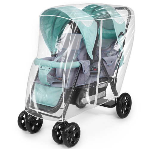 PAHTTO, Double Stroller Rain Cover, waterproof weather shield