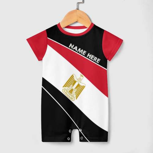 Add Your Child's Name. Egypt Flag Newborn Baby Onesie Bodysuit Romper