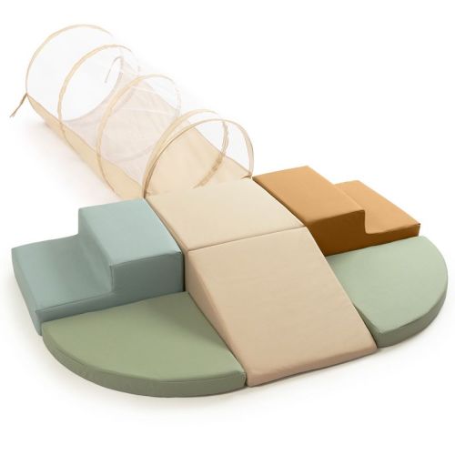 ZICOTO Fun Climbing Toy Set for Toddlers 1-3 - Includes Tunnel & PU Leather Climbing Blocks for Indoor Fun - Perfect Play Gym for Babies & Kids