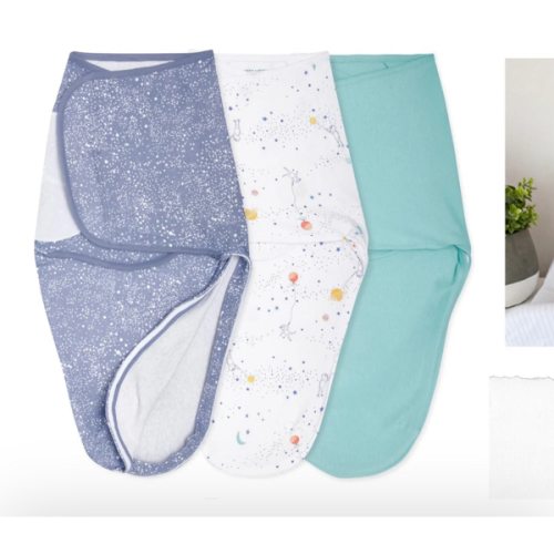 aden + anais stargaze wrap swaddle 3 pack size 0-3 months