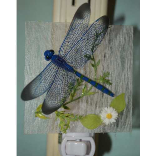 ETSY BEST SELLER NL90  3D Flying Blue Dragonfly Night Light Nightlight