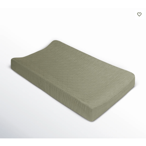 babyletto Matcha Quilted Muslin Changing Pad Cover | Birch Lane