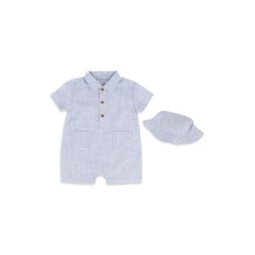 Boys' Striped Romper & Hat Set - Baby