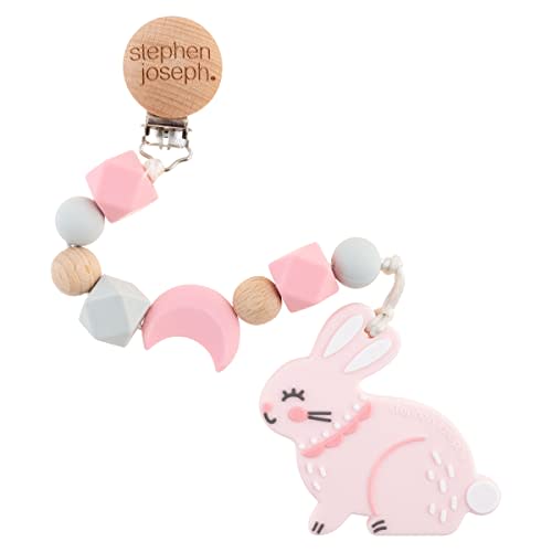 Stephen Joseph Pacifier Clip, Bunny