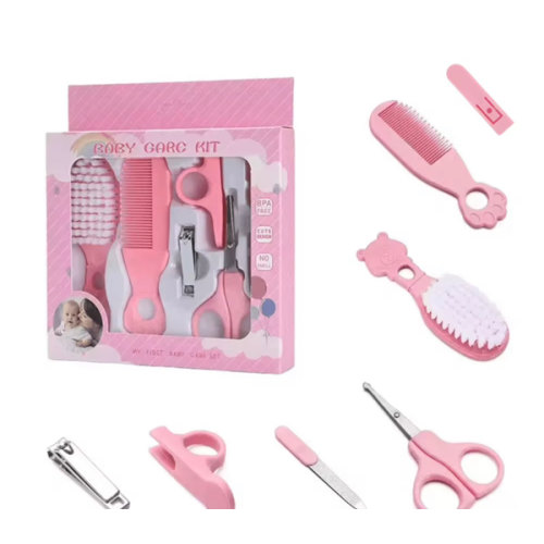 6pcs Baby Care Set, Cartoon Handle, Nail Clippers, Comb And Brush Set, Blue/Pink/Yellow, Gentle Hygiene Care Tools For Newborns | SHEIN USA