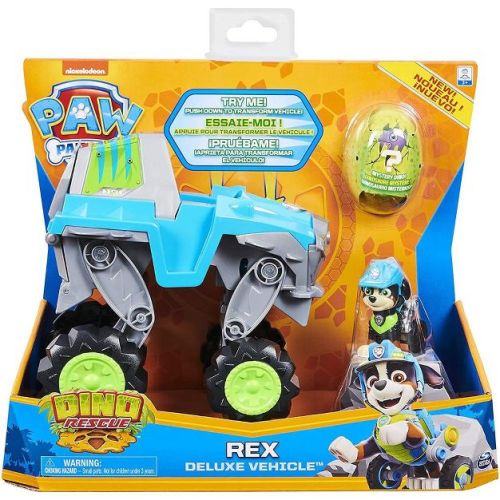 Paw Patrol, Dino Rescue Rex’s Transforming Vehicle with Mystery Dinosaur Figure