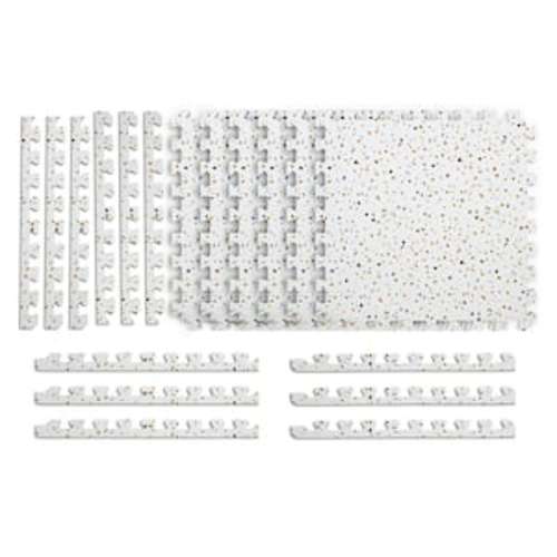 NORSK Reversible Thick Interlocking Foam Tiles Terrazzo/Taupe 18.6 in. x 18.6 in. x 0.47 in. 6-PK Tiles (14.4 sq. ft.)