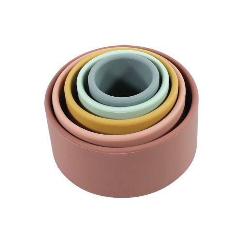 Hudson Baby Silicone Toy Stacking Cups, Multicolor, One Size - Multicolor