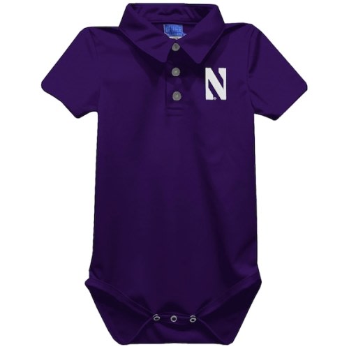 Infant Vive La Fete Purple Northwestern Wildcats Polo Bodysuit