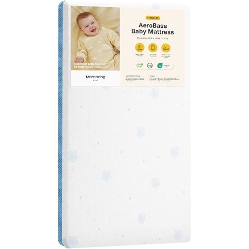 MAMAZING 4D Fiber Premium Crib & Toddler Mattress - CertiPUR-US Certified, Fits All Standard Full Size Baby Crib & Toddler Beds,Baby Mattress Waterproof Sleep Surface,Standard