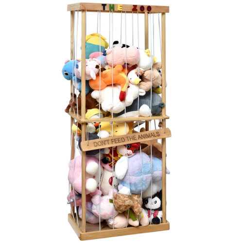 August Grove® Stuffed Animal Zoo Storage Cage, Large Wooden Jail Organizer, Creative Toy Zoo Storage For Plushies And Squishmallows, Durable Corner Tower Holder Display & Reviews | Wayfair
