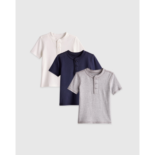 Cotton Modal Short Sleeve Henley T-Shirt (3-Pack)