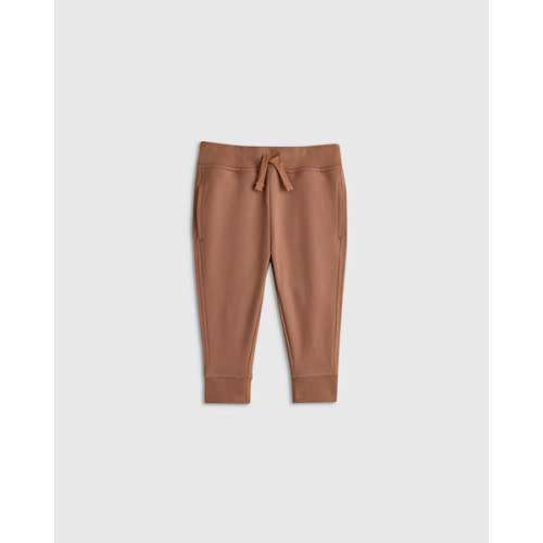 Organic Cotton French Terry Joggers - Baby in Tan Earth