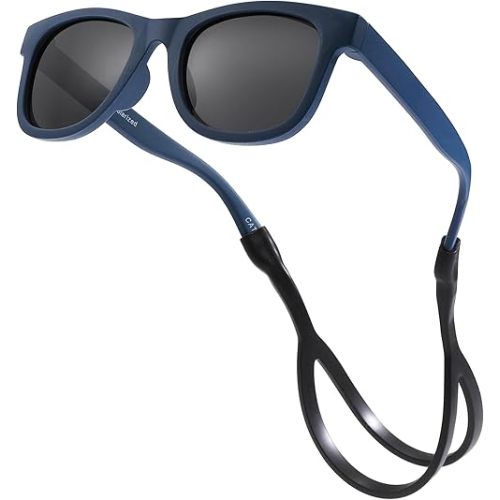 COASION Bendable Flexible Polarized Newborn Baby Sunglasses with Silicon Strap for Infant Boys Girls Age 0-12 Months CA9042