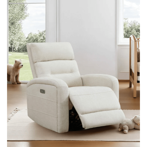 Spruce & Spring Cheryl Power Glider Swivel Rocker Recliner Chair Nursery Recliner - Linen