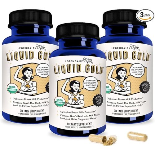 Legendairy Milk Liquid Gold Lactation Support | Lactation Supplement with Organic Goats Rue, Milk Thistle, Shatavari, Fennel, Alfalfa & Anise | Breastfeeding Supplements, 3 Pack