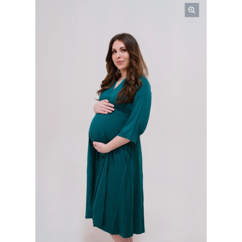 Amelia Labor & Postpartum Gown in Deep Teal – Lila