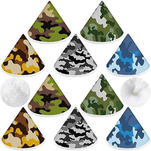 Timgle 10 Pcs Coral Velvet Pee Covers Baby Boy, Strong Water Absorption Pee Shield for Baby Boy, Reusable Diaper Changing Accessory for Boys Newborn Gift(Camouflage)