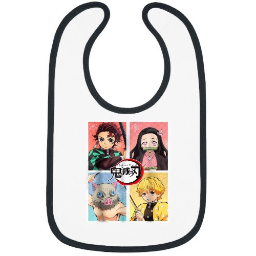 Demon anime art Bibs One Size White/Black sold by Cageaqdimareo68 | SKU 278816111 | Printerval