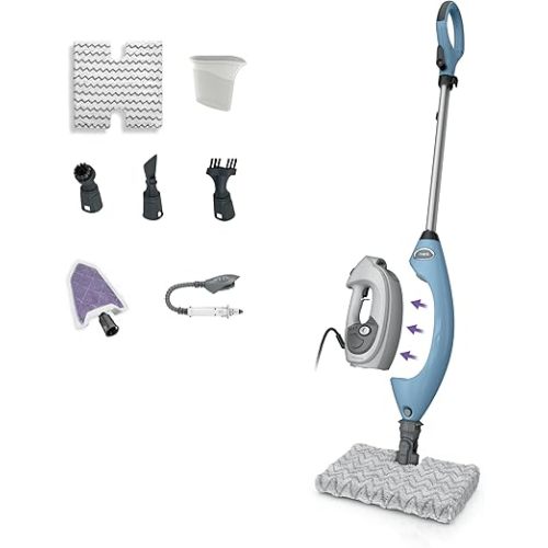 Shark Lift-Away 5-in-1 Steam Mop with Detachable Handheld Steam Cleaner, for Whole Home Cleaning including Sealed Hard Floors, Kitchens, Bathrooms, Upholstery, Cars, Grout & more, Blueberry, S3972BRN