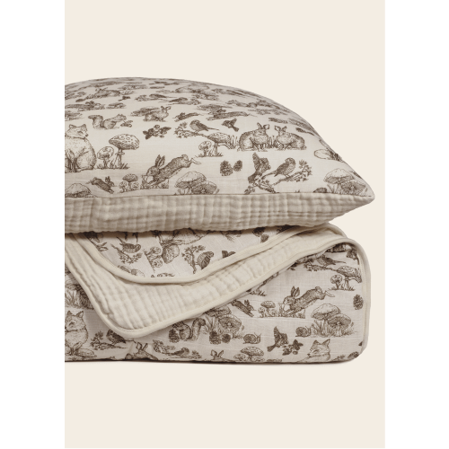 Woodland Nursery Muslin Quilt & Sham Set | Nursery Bedding | Oilo™ Studio