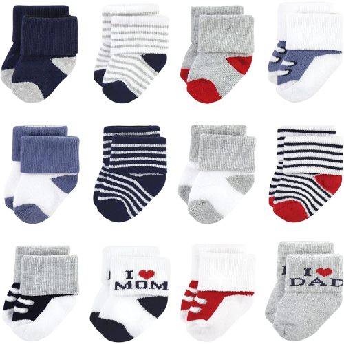 Hudson Baby Baby Girls' Cotton Rich Newborn and Terry Socks