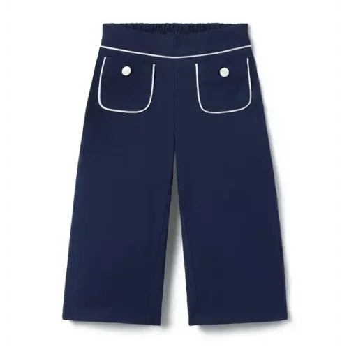 Girl Maritime Navy Wide Leg Pocket Pant by Janie and Jack