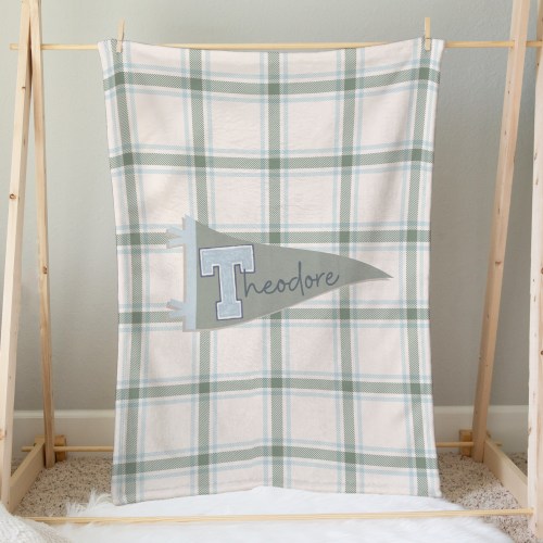 Minky Blanket | Heritage Pennant Sage