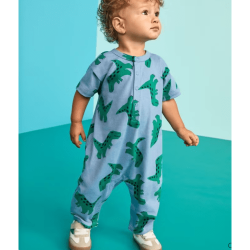 Baby Henley Romper 0-3M