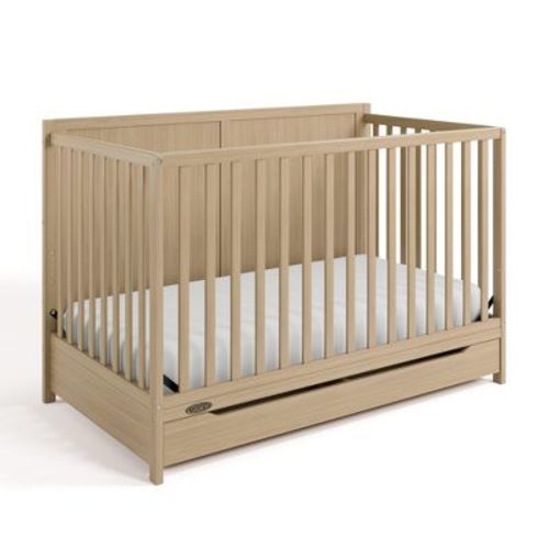 Graco Melrose 5-in-1 Convertible Crib with Drawer Driftwood