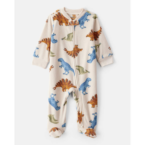 Baby Boy Dinosaur Loose Fit Long-Sleeve Sleep & Play Pajamas - Cream - Carter's | Carter's