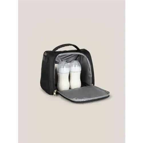 JuJuBe Signature Insulated Washable Lunch Bottle Bag - Black