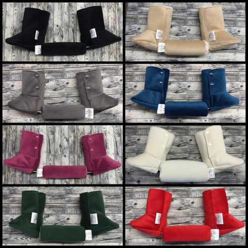 Clubfoot Boot Covers, SUEDE + FLEECE, Warm, Durable, Washable, fits all brace types, multiple color options. Review description