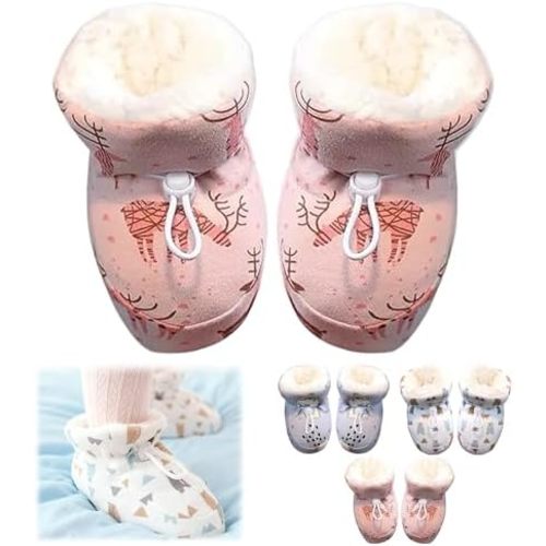 Warm Fur Baby Boots, 2026 New Unisex Cozy Fleece Baby Booties, Winter Snow Anti-Slip Soft Sole Warm Sock Shoes for Infant Toddler Boys and Girls