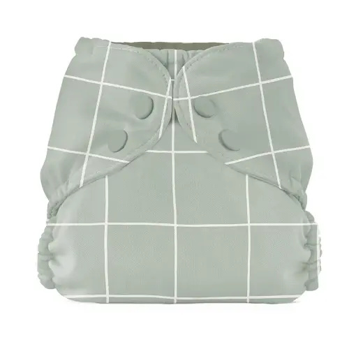 Esembly Cloth Diaper Cover - Reusable Swim Diaper, Waterproof, Breathable - Adjustable Outer Layer Over Absorbent Inner for Blowout Protection - Lattice, Size 1 (7-17lbs)