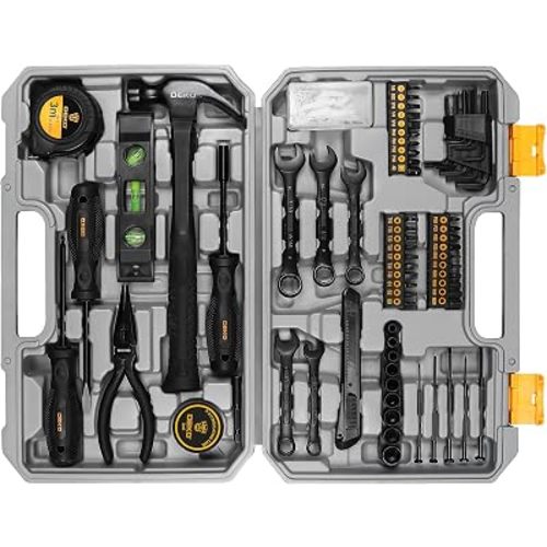DEKOPRO Tool Kit Set Box Home Repair Tools Basic Hand Toolbox Sets 148Piece