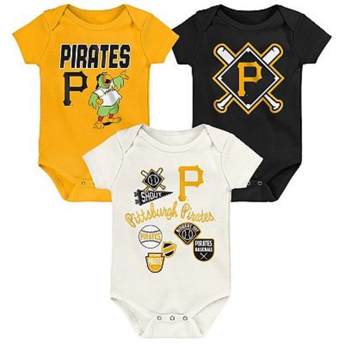 Newborn Outerstuff Pittsburgh Pirates Home Plate 3-Piece Creeper Set