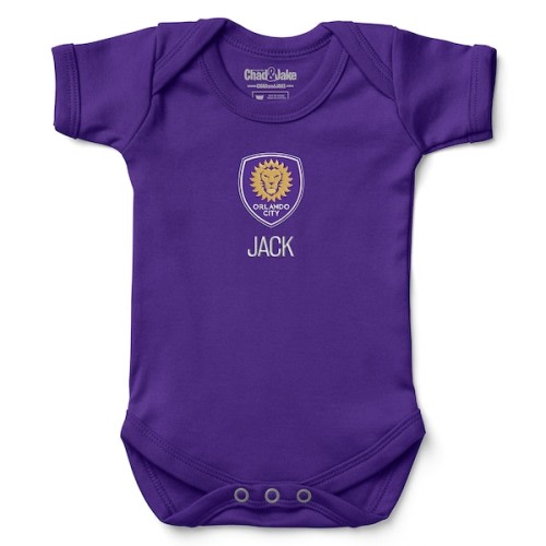 Infant Orlando City SC Chad & Jake Purple Logo Personalized Bodysuit