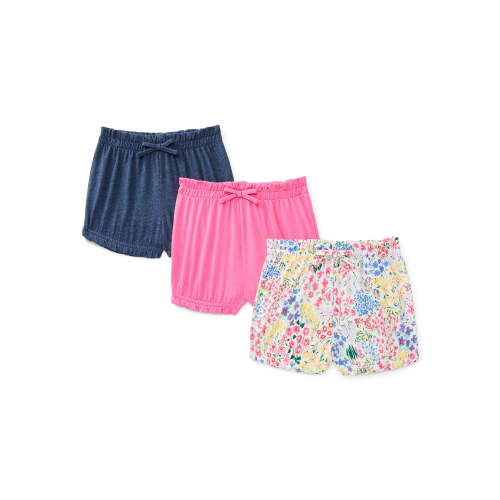 Wonder Nation Baby Girls Bubble Shorts, 3-Pack, Sizes 0-24 Months