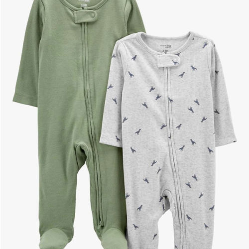 Simple Joys by Carter's Baby Boys' 2-pack 2-way Zip Textured Sleep and Play