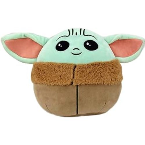 Baby Yoda Squish Plush Toy, Grogu Stuffed Animal Kids Plushie, The Child Mandalorian Soft Kawaii Pillow Doll Gift Light Green (Large)