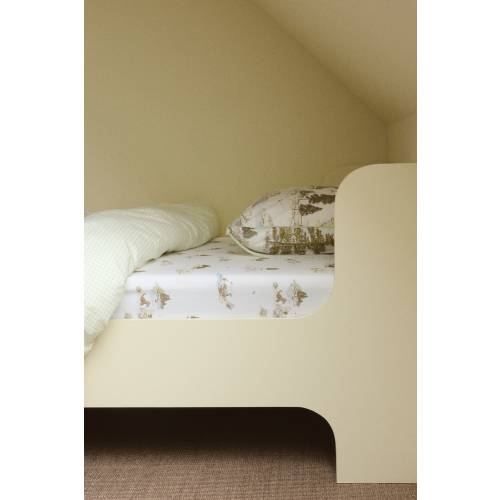 PATTERNED PERCALE FITTED SHEET